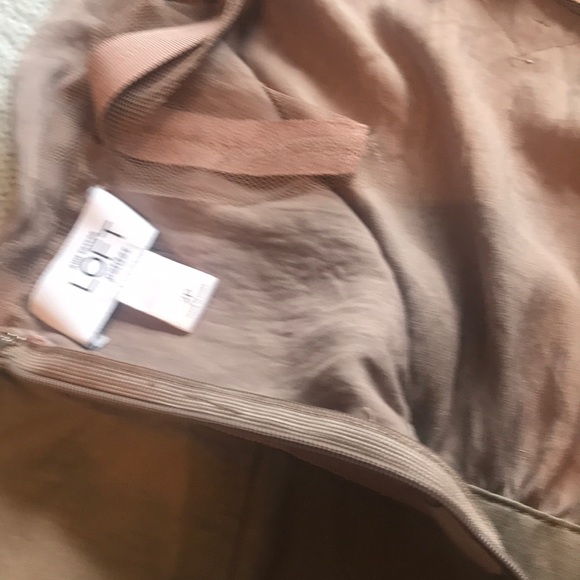 Ann Taylor Loft. Tan and mauve sz 2 dress. - Picture 3 of 6